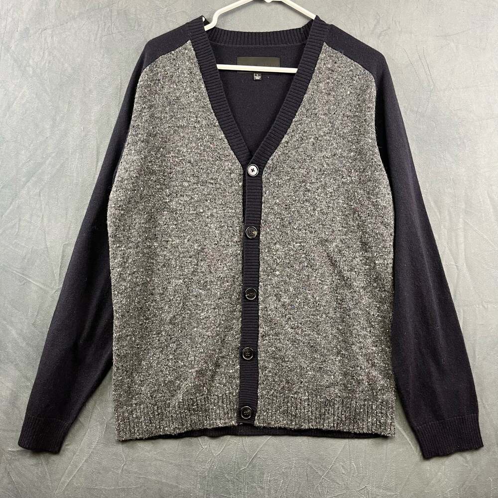 Zachary Prell Cashmere / Wool Grandpa Button Front Cardigan Sweater Tweed HH-06!